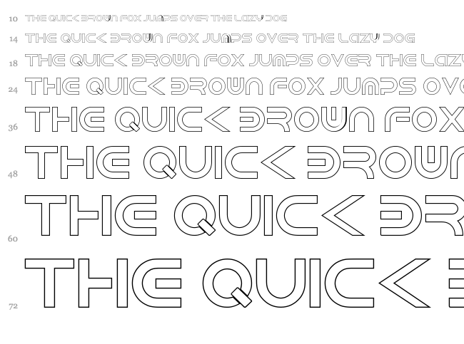 Android font waterfall